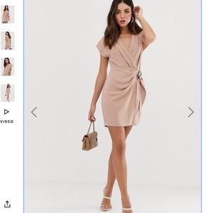 ASOS Wrap Mini Dress with Buckle